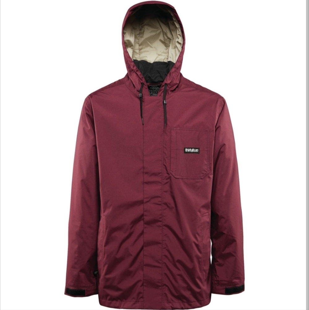 Dark Red Hooded Jacket